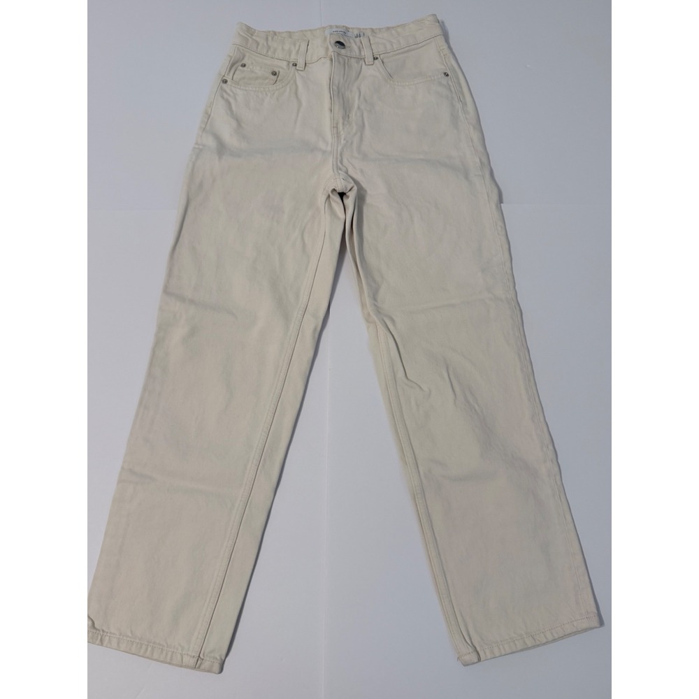 & Other Stories Paris Atelier Cream High Waist Straight Leg Jeans US 27